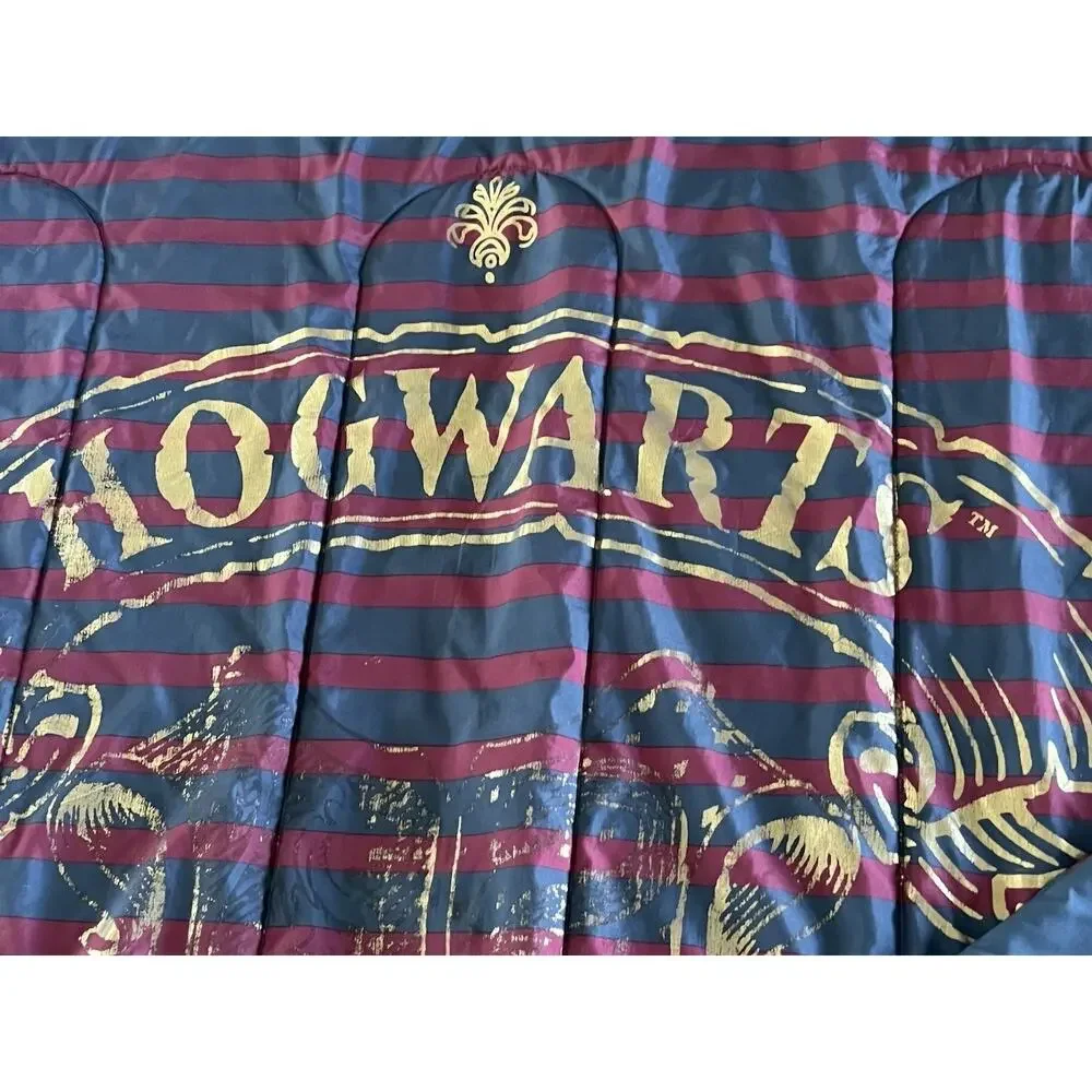 Wizarding World Harry Potter Hogwarts Blue Burgundy Twin/Full Size Comforter